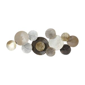 Contemporary Metal <b>Wall</b> Sculpture Gold Foil & Cyan Round <b>Wall</b> <b>Decoration</b> Nordic Style Iron Art for Modern Home Hotel Bedroom - Product Image 5