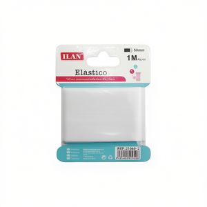 Nastro Elastico ILAN 50mm 1m Bianco per Artigianato e Cucito - Product Image 3