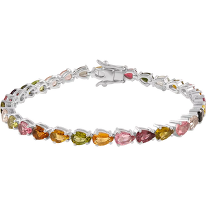 Multi Tourmaline <b>Bracelet</b> in 92.5 Sterling Silver KLSB-20351 - Product Image 1