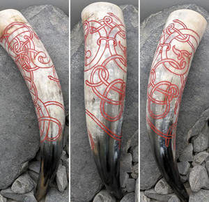 El mejor cuerno de búfalo natural pulido creativo, cuerno vikingo para beber, artesanías naturales talladas a mano - Product Image 3