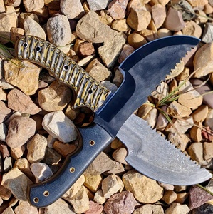 Couteau Tracker Damas Fait Main à Lame Fixe, Couteau Utilitaire de Camping en Plein Air, Manche en Micarta, Vente en Gros OEM/ODM, Chasse, Garantie 3 Ans - Product Image 1