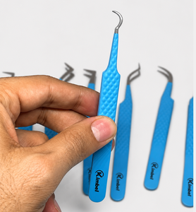 Pinzas para Extensión de Pestañas con Punta de Fibra de Acero Inoxidable, Logotipo Personalizado, Precisión de 45/90 Grados, Duraderas - Product Image 3