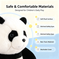 Peluche interactive IA Panda, jouet parlant intelligent, animal en peluche éducatif, jouet d'apprentissage, cadeau compagnon pour enfants, personnalisable OEM ODM