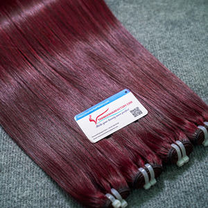 ¡Super venta! Extensiones de cabello humano crudo Remy vietnamita 100% recto de hueso trama grande sin enredos colores calientes suaves y sedosos - Product Image 2