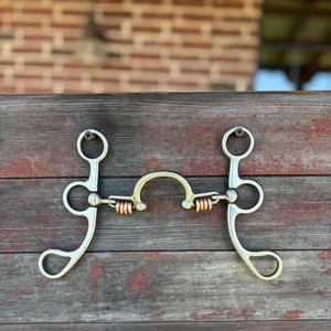 Stainless Steel Horse Bit Western Riding Equestrian Bridle Bit Silver Color <b>Roller</b> <b>Joint</b> Design 100% Best quality horse tack - Product Image 4