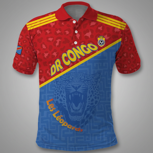 Polo de Manga Corta Rojo y Azul para Hombre, Diseño Deportivo con Estampado Digital, Tejido de Punto Transpirable - Product Image 3