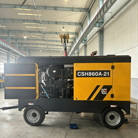 Compresseur d'air diesel Liutech CSH860A-21 21 bars à vendre, compresseur à vis portable pour le forage