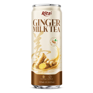 Rita 325ml Canned <b>Fresh</b> <b>Ginger</b> Milk Tea Beverage Wholesale OEM Natural Spicy Instant Ready To Drink Aluminum Can Tea Drinks - Product Image 1