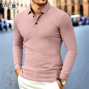 เสื้อโปโลแขนยาวผู้ชายสไตล์ลำลองธุรกิจสีพื้น รุ่นใหม่ปี 2026 แฟชั่น ระบายอากาศได้ดี สวมใส่สบาย ใช้งานได้หลากหลาย - Product Image 5