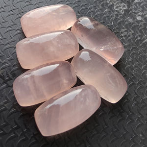 Cabujón de Cuarzo Rosa Natural, Forma de Cojín Grande, Calibrado, Gema Suelta, para la Elaboración de Joyas - Product Image 6