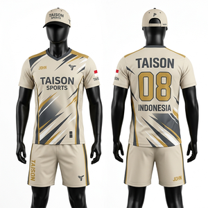 Premium 180 GSM polyester men badminton jersey breathable blue gradient panel design sublimation custom logo - Product Image 3