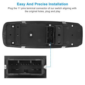 Interruttore Principale Elettrico per Finestrini Compatibile con Dodge Charger 2011-2017 e Chrysler, Lato Anteriore Sinistro del Conducente 68231805AA - Product Image 4