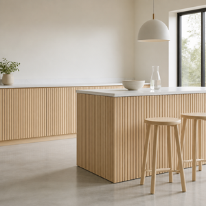 Panel de Madera Maciza Rectangular para Mueble de Cocina, Diseño Minimalista, Acabado Natural, Panel Flexible de Madera Maciza - Product Image 3