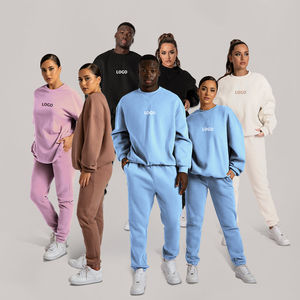 Ensemble de survêtements deux pièces pour hommes avec logo personnalisé imprimé, en molleton, pour la gym et l'athlétisme - Product Image 6