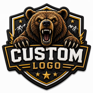 OEM Custom PVC Rubber Bear Logo <b>Patch</b> | 2D 3D Soft PVC Velcro <b>Patch</b> | Custom Sports Gaming Team Badge | <b>Morale</b> <b>Patch</b> - Product Image 3