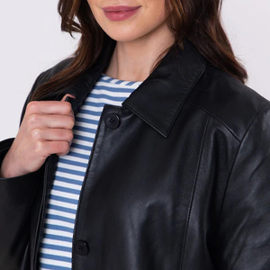 Hot Selling Women's <b>Leather</b> <b>Jacket</b> Black Color Highest Quality Best Supplier Top Fashionable Women <b>Genuine</b> <b>Leather</b> <b>Jacket</b> 2026 - Product Image 3