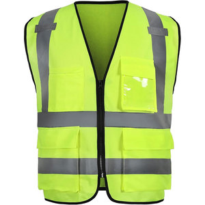 Safety Wear Customized Breathable CE Certified <b>Men's</b> Safety <b>Vest</b> High Vis Cotton Polyester Material Made in Pakistan - Product Image 1