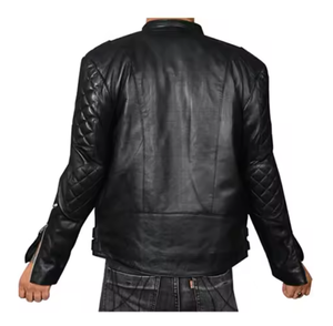 แจ็คเก็ตหนังทรงเข้ารูปสำหรับผู้ชาย ไซส์ขายส่ง คอตั้ง แฟชั่นฤดูหนาว - Product Image 2