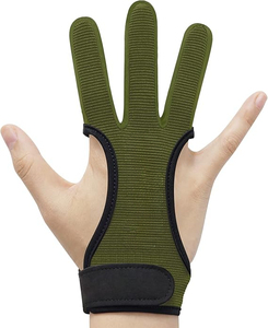 Gants de tir à l'arc haut de gamme, gants de tir respirants en cuir avec protection des doigts pour l'entraînement au tir à l'arc, fourniture OEM personnalisée - Product Image 5
