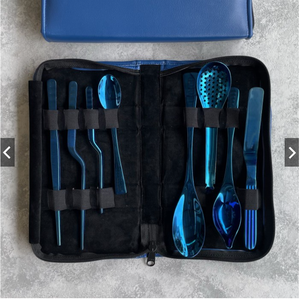 Ensemble de 8 ustensiles de présentation culinaire Altomme Instruments en acier inoxydable doré, revêtement plasma, pour la présentation des aliments - Product Image 6