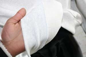 Sudadera de cuello alto STATE WHITE 100% marrón con bordado de apliques, sudadera de cuello ancho con hilos finos - Product Image 6