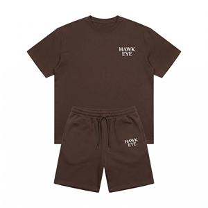 Casual Polo Shirts Sets Cotton Polyester <b>Pullover</b> <b>Mens</b> Custom LOGO Tracksuit <b>Men's</b> T Shirt and Short Set With Zipper - Product Image 4