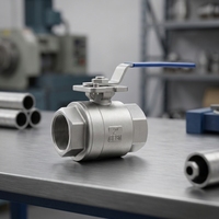 Robinet à tournant sphérique fileté femelle manuel de l'acier inoxydable 304/316 de plate-forme élevée PN10-100 l'OEM de médias de l'eau personnalisable