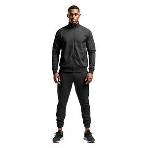 Men <b>Techwear</b> Performance Quick Dry Lightweight Hooded Full Zip <b>Jacket</b> Jogger Set 100% Polyester - Product Image 3