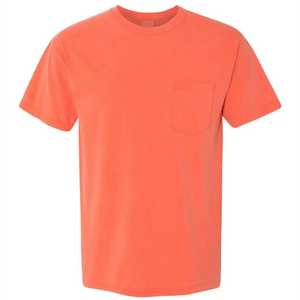 Men's <b>with</b> Pattern Short Sleeve Cotton <b>T</b>-<b>Shirt</b> O-Neck Front Logo <b>Pocket</b> Casual Regular Fit Canvas Breathable Eco-Friendly Washed - Product Image 6