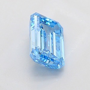 Diamant bleu de luxe certifié, taille émeraude, 1,52 ct, couleur bleu vif fantaisie, clarté VS2 - Product Image 4