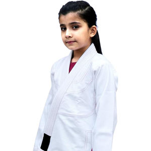 Kimono Blanco Ligero y Duradero para Niños de BJJ, Uniforme de Artes Marciales, Corte Regular - Product Image 6