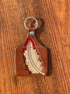 Nuevos llaveros de cuero tallados a mano personalizados, llaveros universales, llaveros de cuero de vaca genuino Vintage para hombres y mujeres - Product Image 4