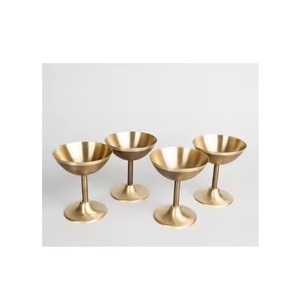 Juego de 3 Recipientes para Servir de Aluminio Dorado Pulido, Ecológico, para Frutas, Ensaladas - Product Image 2