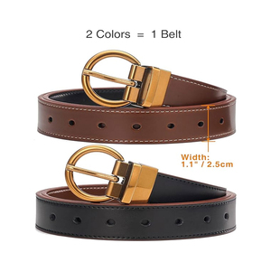 Cinturones de Vestir Casuales de Cuero para Hombre, Personalizables Directo de Fábrica, Hebilla de Acero, Logotipo Personalizado, Cinturón de Vestir Duradero y Ligero - Product Image 5