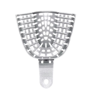 Plateau d'empreinte perforé Azicon - Plateau d'empreinte orthodontique supérieur et inférieur en acier inoxydable réutilisable et autoclavable pour laboratoire dentaire - Product Image 5