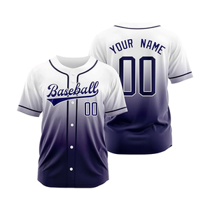 Custom Men's <b>Baseball</b> Jersey Gray Black Gradient Color Short Sleeve Personalized Team Name Number Breathable <b>Baseball</b> Jersey - Product Image 2