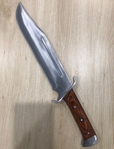 Cuchillo para exteriores con hoja de acero D2, mango de madera y funda de cuero, cuchillo personalizado - Product Image 5