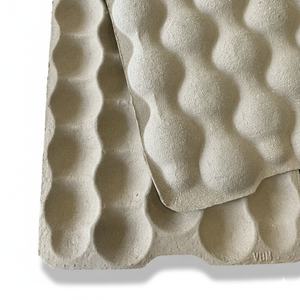 Nouveau Plateau à Fruits Empilable en Pulpe Moulée – Emballage Gain de Place et Esthétique en Pulpe de Papier Grise – Idéal pour l'Emballage d'Aliments Biologiques - Product Image 1