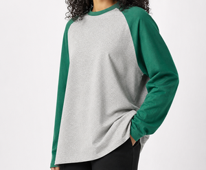 Camiseta Raglán Moderna, Ropa Deportiva Casual y Elegante, Camisetas Raglán de Alta Calidad al por Mayor, Ropa Lisa Premium de Fábrica, Corte Holgado - Product Image 5