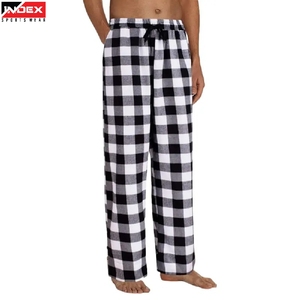 Pantalon en flanelle sur mesure pour homme, fabriqué aux États-Unis, doux, à carreaux, taille élastique, vêtements d'hiver élégants, offre en gros - Product Image 1