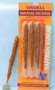 Wholesale 6 Inch Saffron Kusum Smudge Incense <b>Sticks</b> with Aromatic Herbs Bambooless Botanical Holders for Aromatherapy Diffuser - Product Image 4