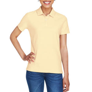 Polo a cuadros multicolor para mujer, estilo casual, con patrón de cuadros, de color liso, personalizable para golf, de fábrica. - Product Image 1