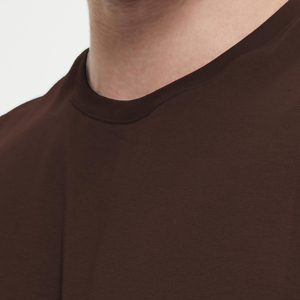 Camiseta sin mangas para hombre, color marrón, cuello redondo, color sólido, informal, transpirable, de punto, para entrenamiento - Product Image 3
