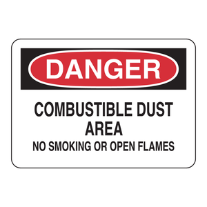 Panneau de signalisation de sécurité en acier pour intérieur/extérieur, interdiction de fumer, poussière inflammable, Brady Danger, 7 x 10 pouces - Product Image 3
