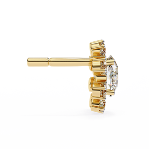 Elegantes Pendientes de Diamantes Vintage con Baño de Oro de 14K para Mujer, Uso Diario, Regalo de Boda y Ocasiones Festivas - Product Image 3