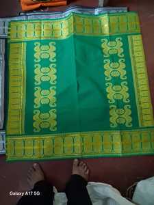 <b>Green</b> <b>Silk</b> Saree With Yellow Embroidered Patterns Traditional Indian Wedding Wear For Women Regular Fit Floor Length - Product Image 3