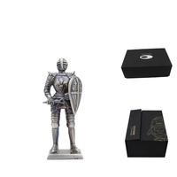 Figurine d'armure de chevalier romain en résine, design nordique moderne, pour décoration de bureau, artisanat d'armure de chevalier de style nordique moderne