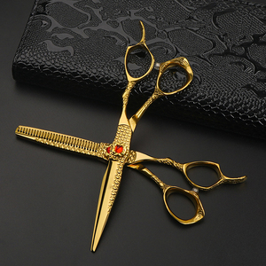 Ciseaux de barbier professionnels de 7,5 pouces, ciseaux à cheveux argentés, ciseaux à cheveux en forme de saule, ciseaux de coiffure de salon, acier - Product Image 5