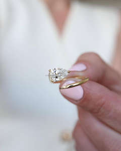 Diamante Cultivado en Laboratorio Marquise de Alta Calidad, Oro Amarillo/Rosa/Blanco de 14/18 Quilates, Certificado IGI, Diseño Elegante para la Vida Diaria, Bodas y Fiestas - Product Image 2