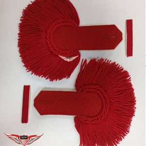 KEW - Epaulettes Rojos Personalizados, Ecológicos, Bordados, Estilo Francés Vintage Napoleón, Accesorio de Uniforme de Lujo para Desfiles y Ceremonias - Product Image 1